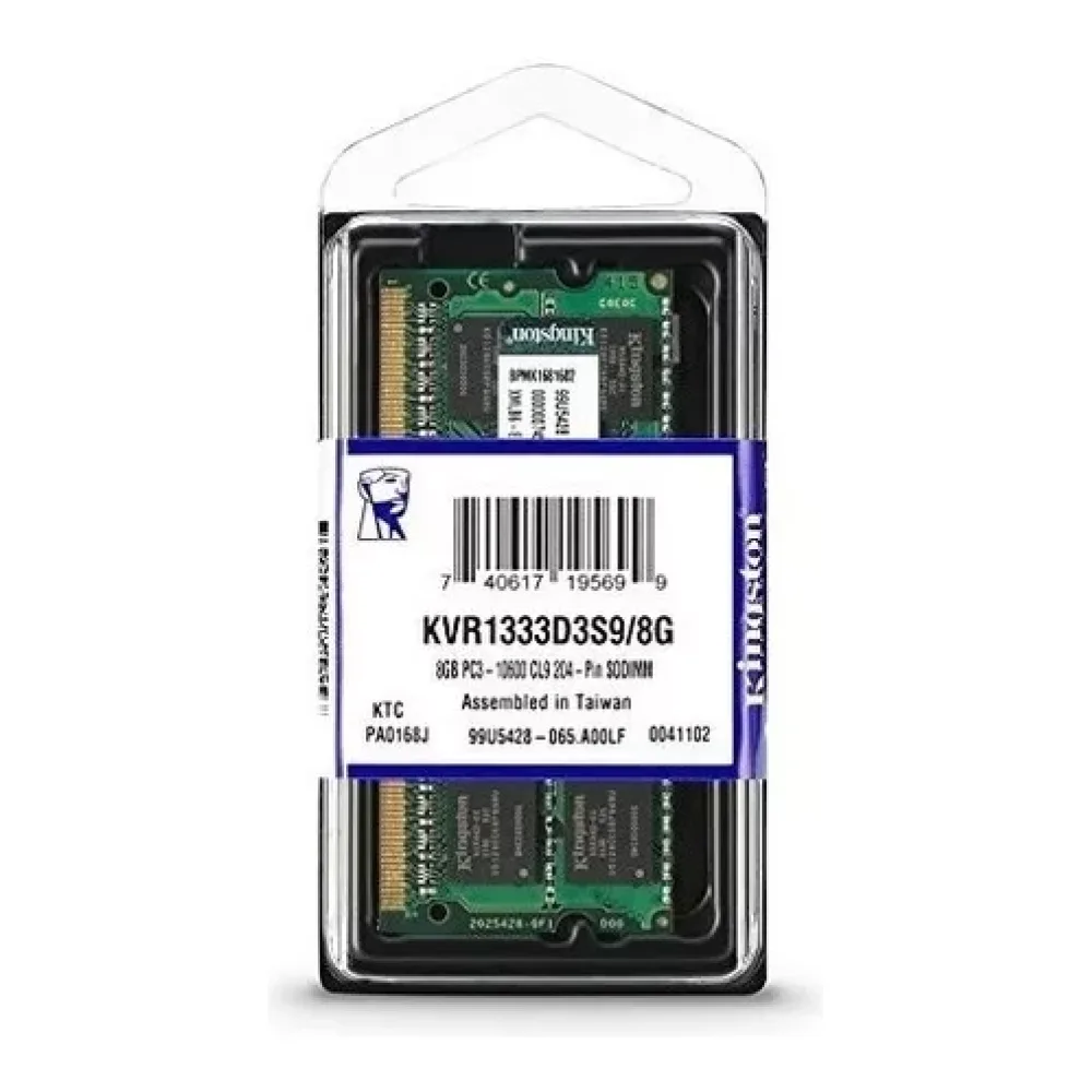 Kingston Memoria Ram KVR1333D3S9 8G So-dimm DDR3-1333