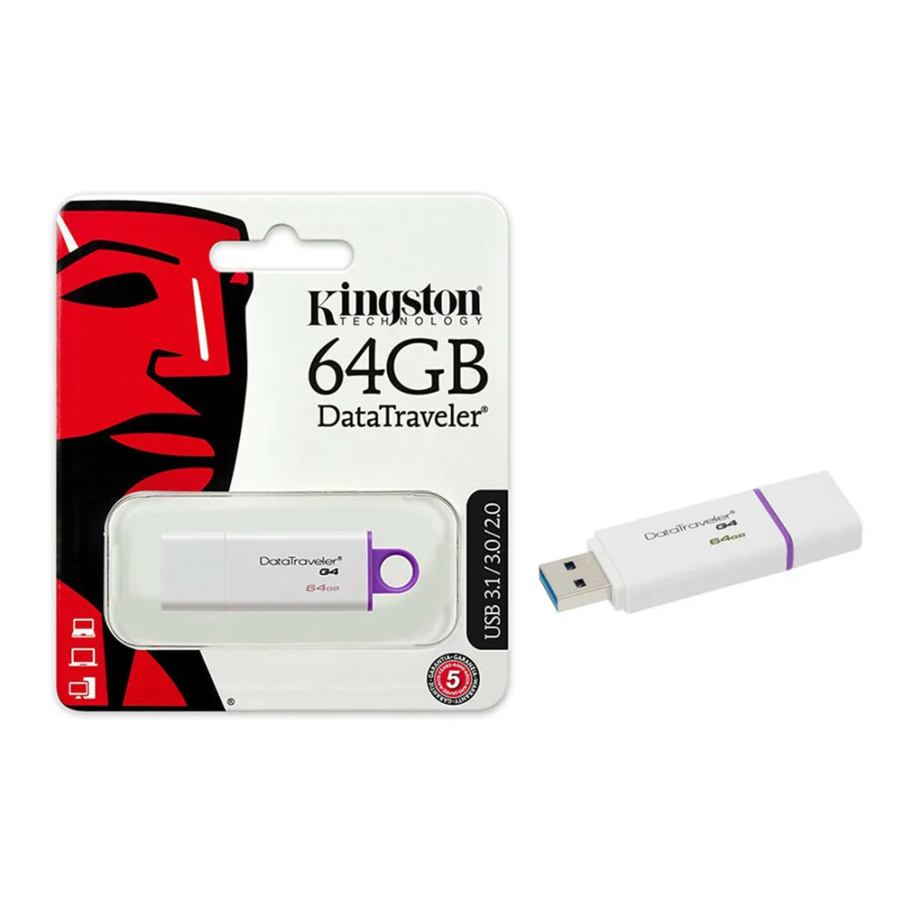 Kingston Pendrive Datatraveler G4 Blanco Morado DTIG4 64GB