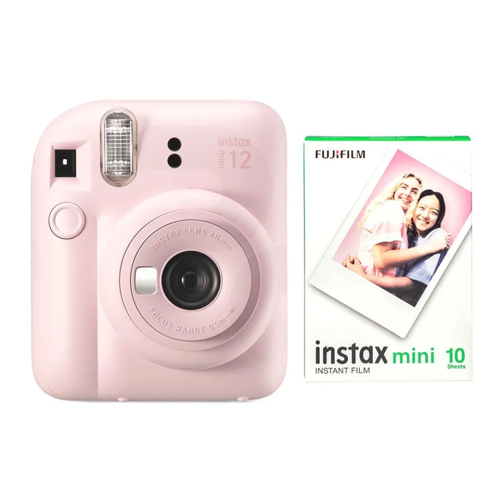 Kit Fuji Mini 12 Rosa + Film 10 Fujifilm