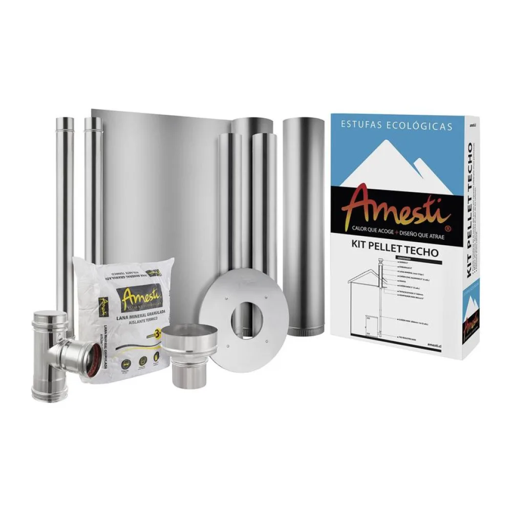 Kit Pellet para Techo Acero Inoxidable Amesti