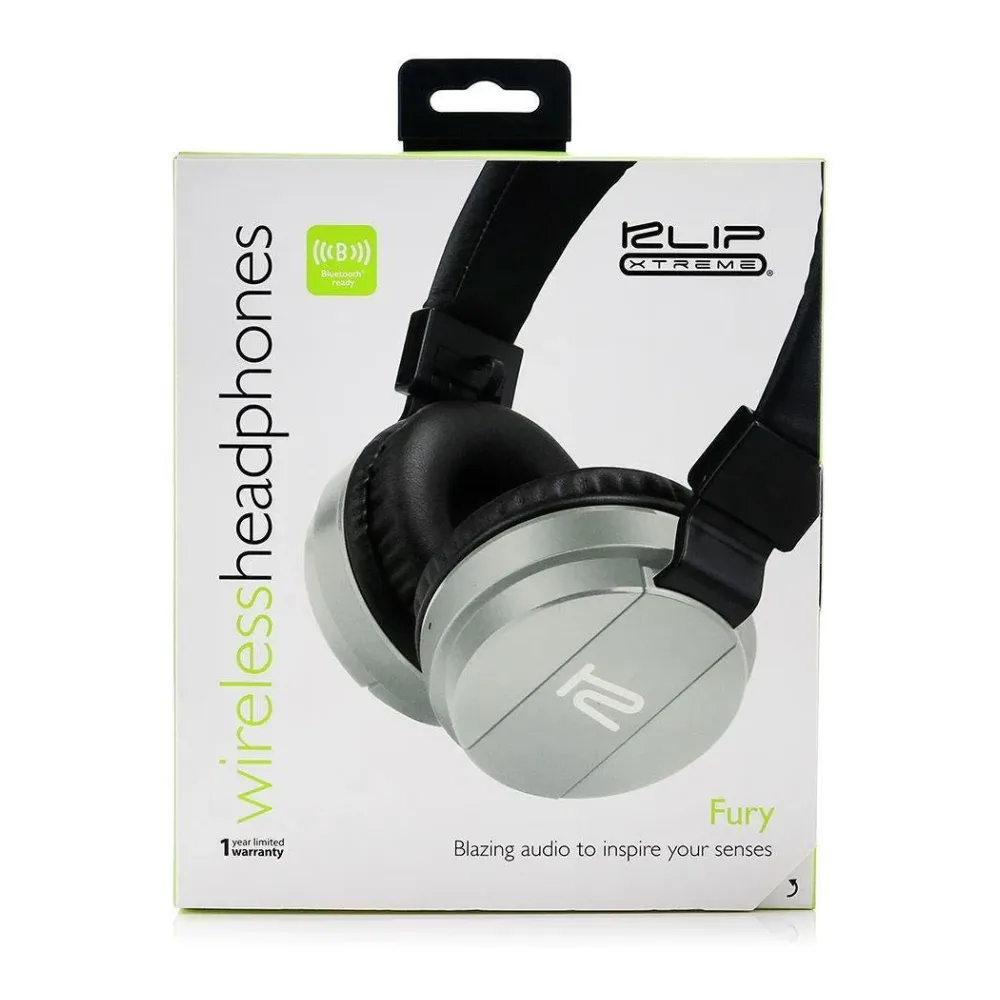 Klip Xtrem Fury Audífono Wireless Bluetooth Gris KHS-620SV