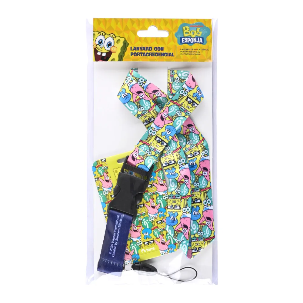 Lanyard+portacredencial Bob Esponja 2.0