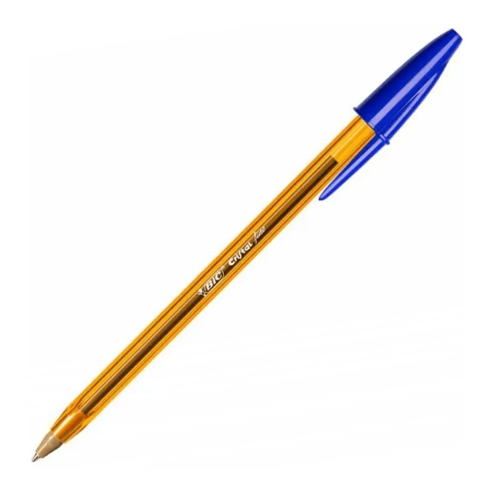 Lapiz Pasta Punta Fina Naranja-azul 0,8 Mm Bic