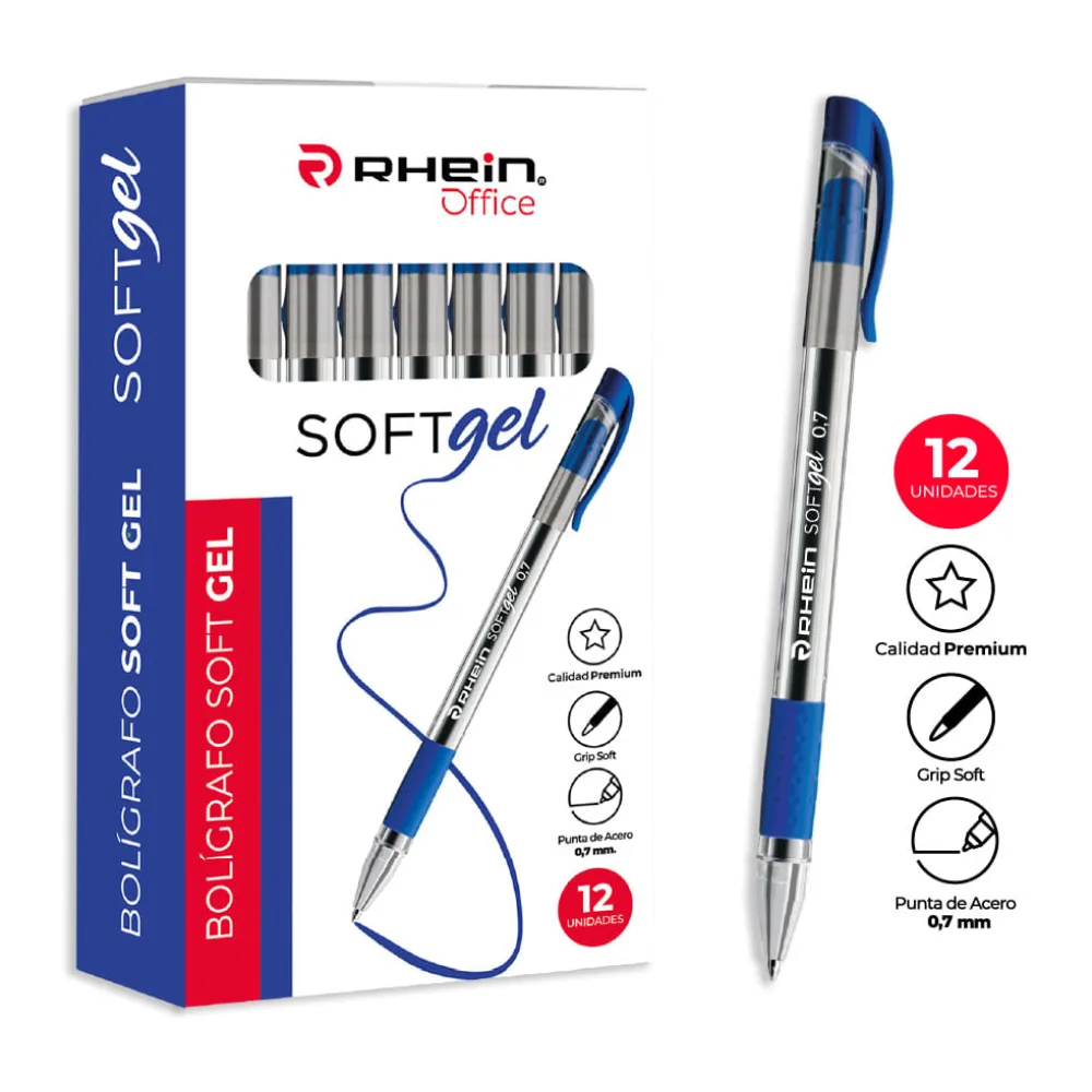 Lápiz Soft Gel Azul 0,7 Mm 1 Unidad Rhein