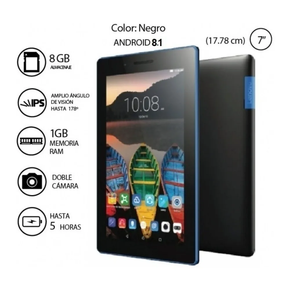 Lenovo Tablet TB-7104F 8GB Almacenamiento 1GB Ram Pantalla Led 7 Pulgadas ZA400001CL