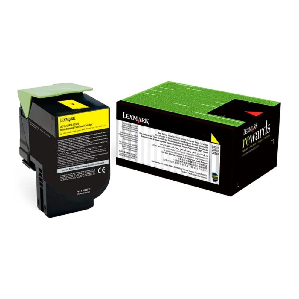 Lexmark Tóner 708HK Cartucho Amarillo Alto Rendimiento 70C8HY0