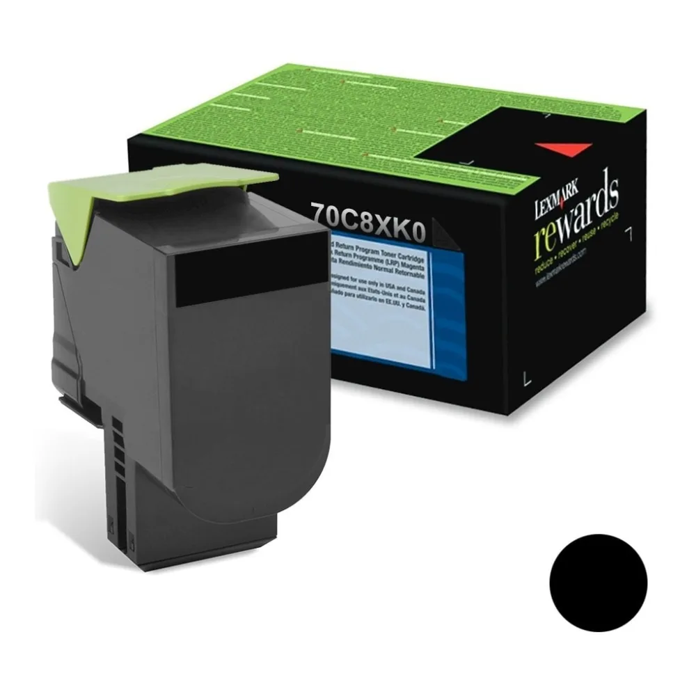 Lexmark Toner 708XK Negro Alto Rendimiento 70C8XK0