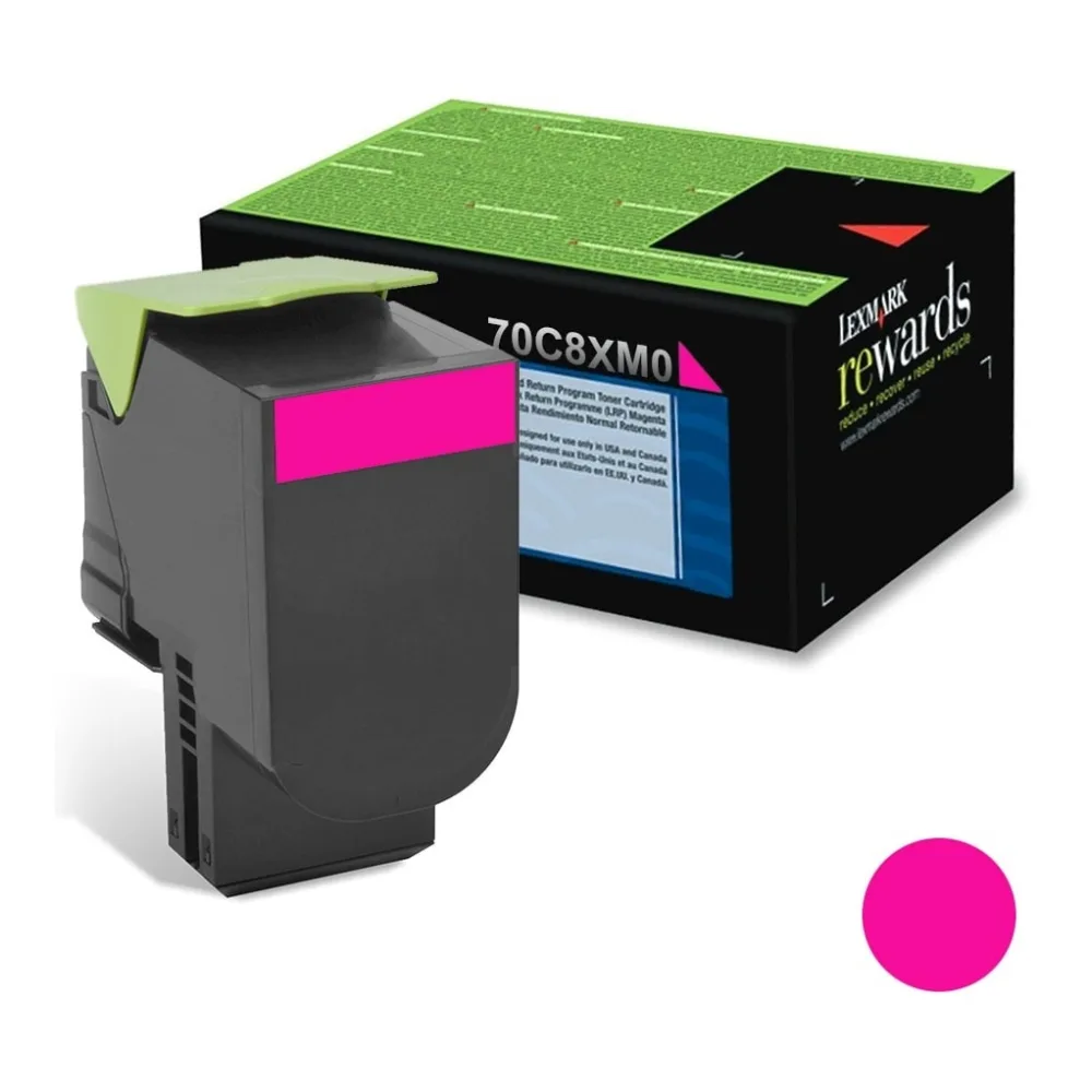 Lexmark Toner 708XM Magenta Alto Rendimiento 70C8XM0