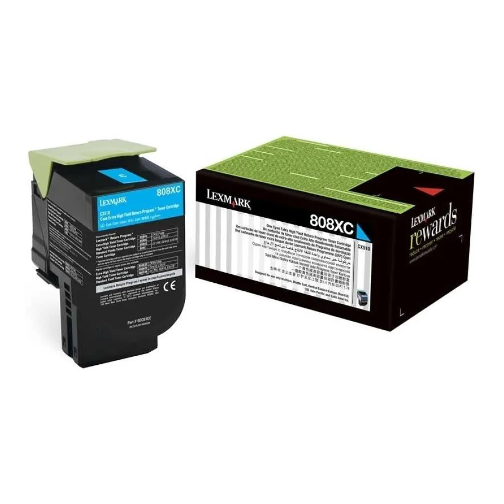 Lexmark Toner 808XC Cian 80C8XC0