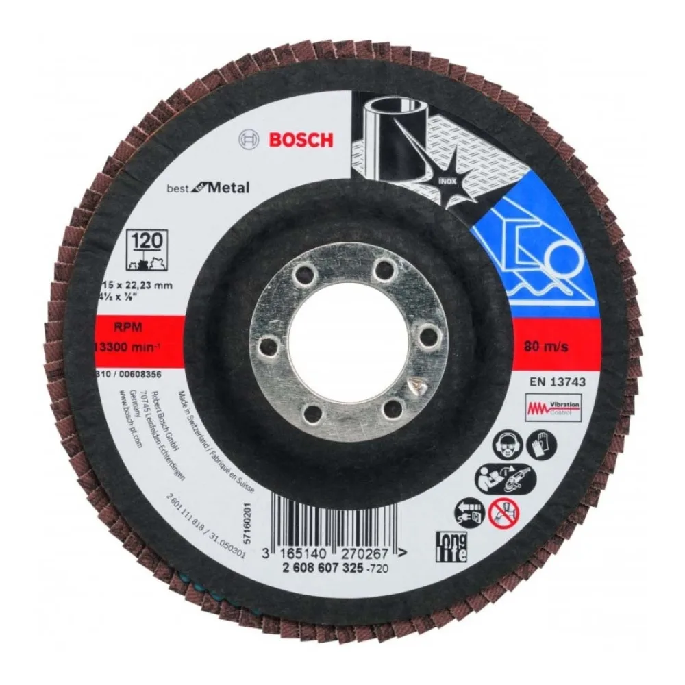 Lija Disco Traslapado 4.1/2" Grano 120 Bosch