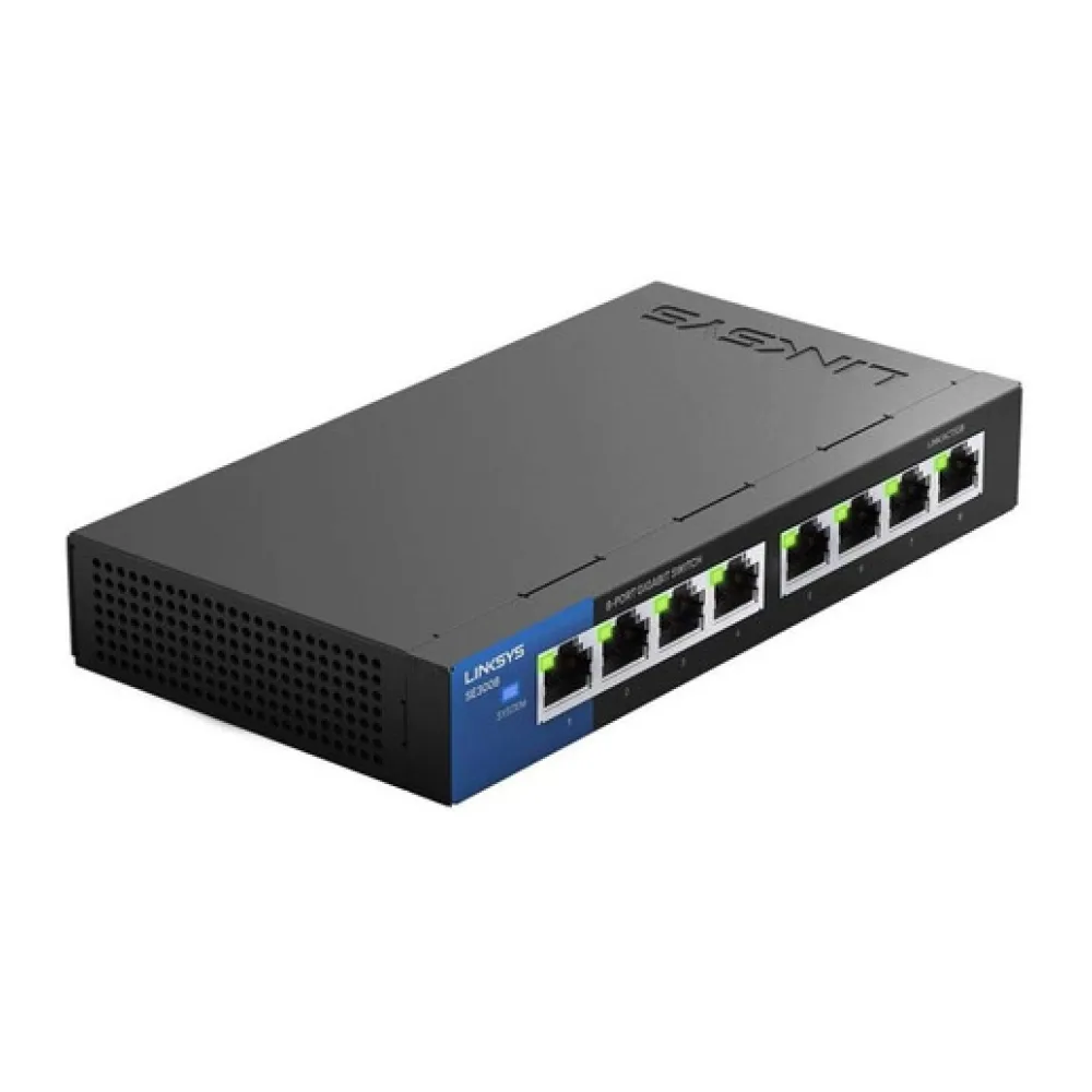 Linksys Switch Conmutador Ethernet Gigabit de 8 Puertos 24 SE3008