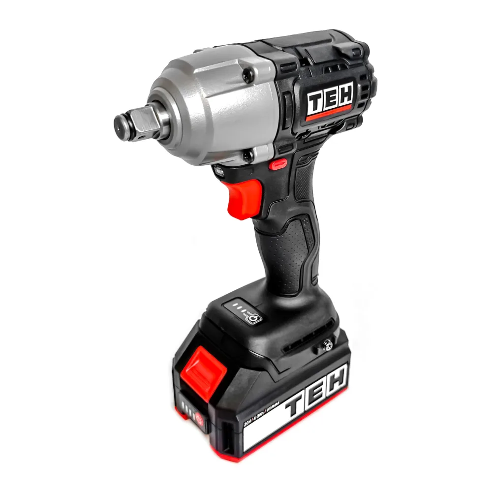 Llave de Impacto Inalambrica 20V 500NM + 2 Baterías + Cargador + Bolso Tehtools