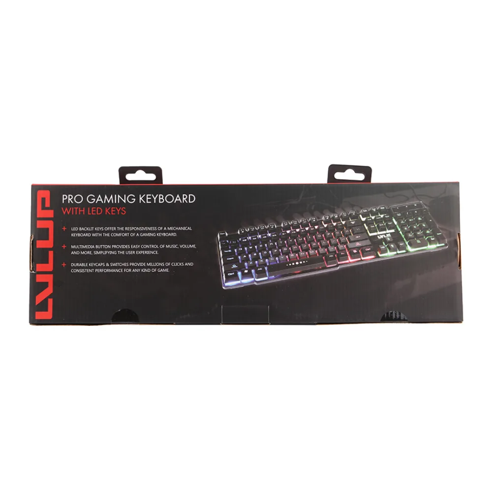 Lvlup Teclado Gaming Level Up Rainbow Light Up 18
