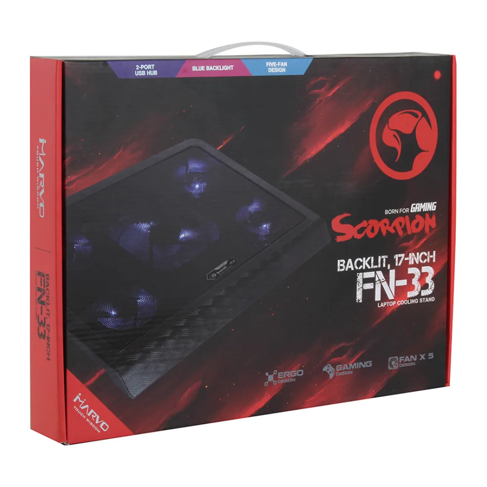 Marvo FN33BL Base Ventilador para Notebook