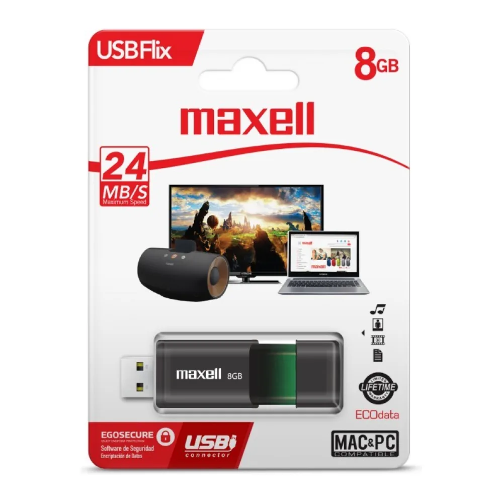 Maxell Pendrive 8 Gb Flix