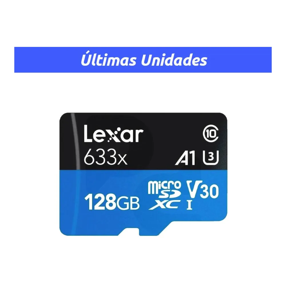Memoria Flash 128GB Micro Sdxc UHS-I/633X V30 A1 100 Mb/s Lexar
