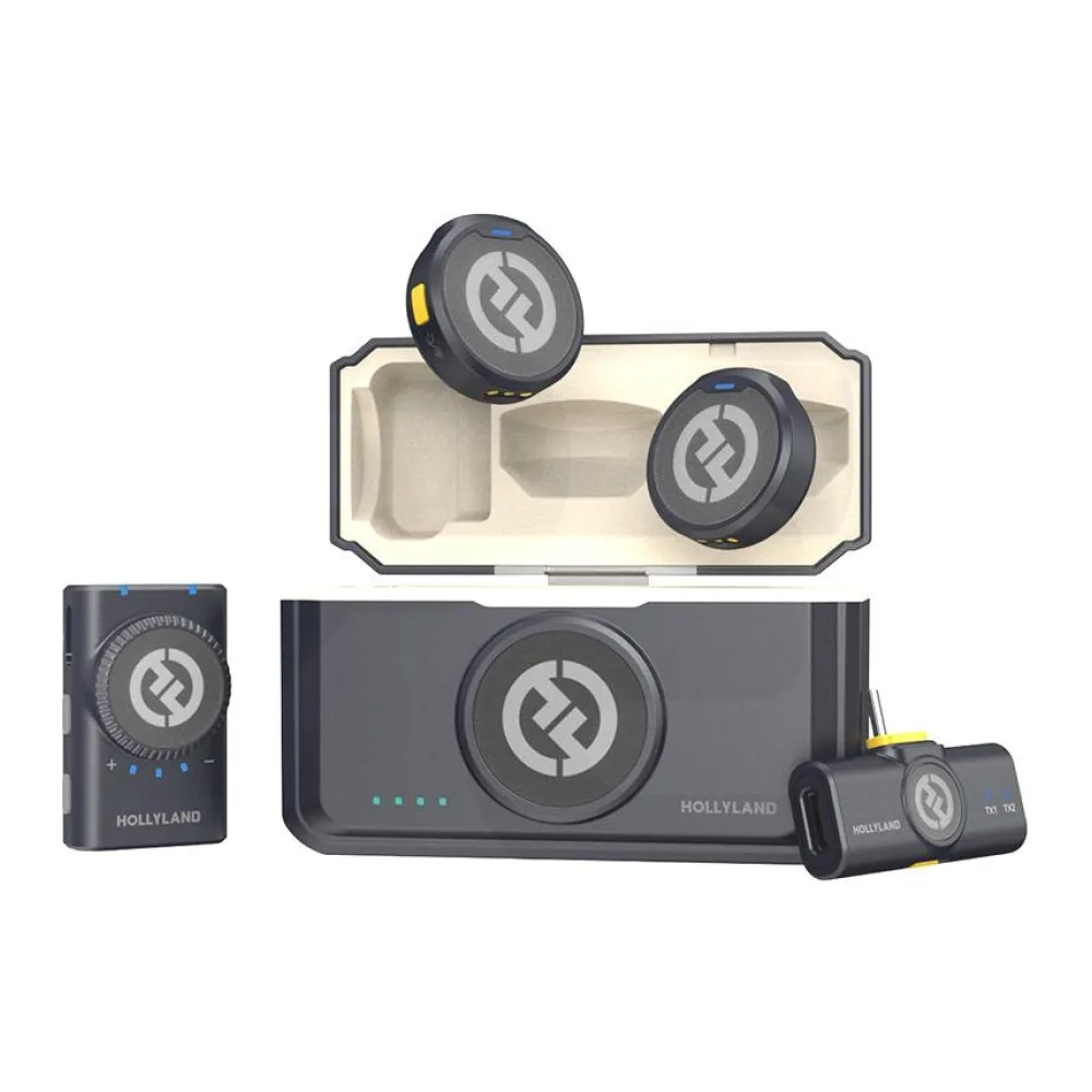 Micrófono Inalámbrico Lark M2 Mini Combo (usb C y Jack 3.5MM) con Estuche de Carga Hollyland