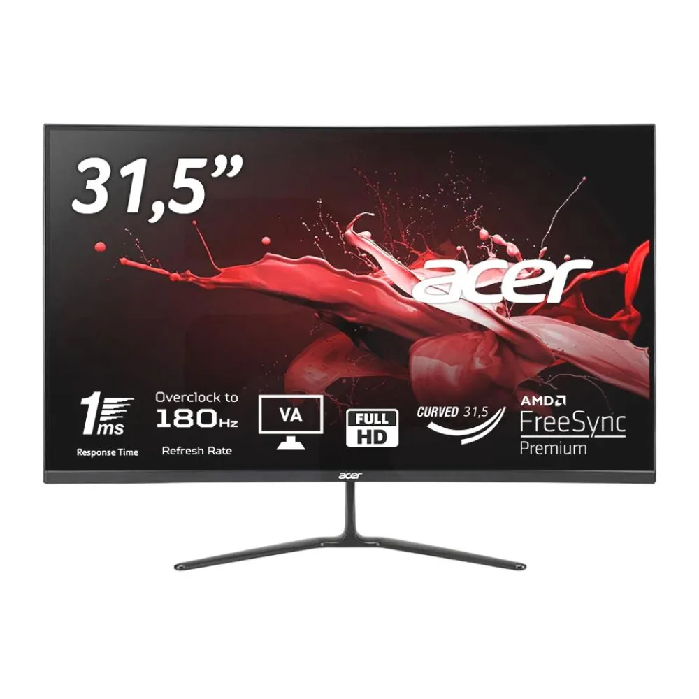 Monitor Gamer Curvo Acer ED320QR 31.5" Fhd 180HZ 1MS Vrb Freesync Premium