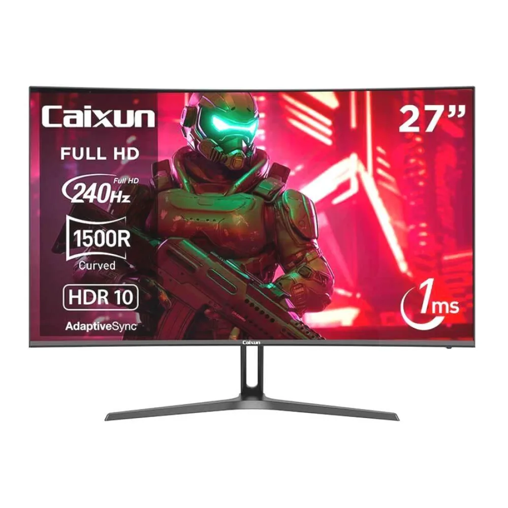 Monitor Gamer Curvo Caixun 27" Fhd Va 1500R 240HZ Hdmi 2.1 Dp 1MS C27C1F