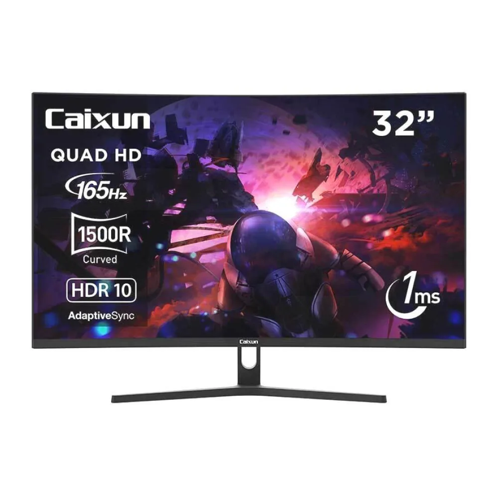 Monitor Gamer Curvo Caixun 32" Qhd Va 1500R 165HZ Hdmi Dp Usb 1MS C32C3Q