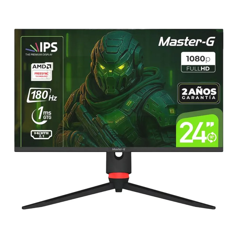 Monitor Gamer Master G 24", Fhd, 180HZ, Ips, 1MS, Pivote 90, MGMG2440