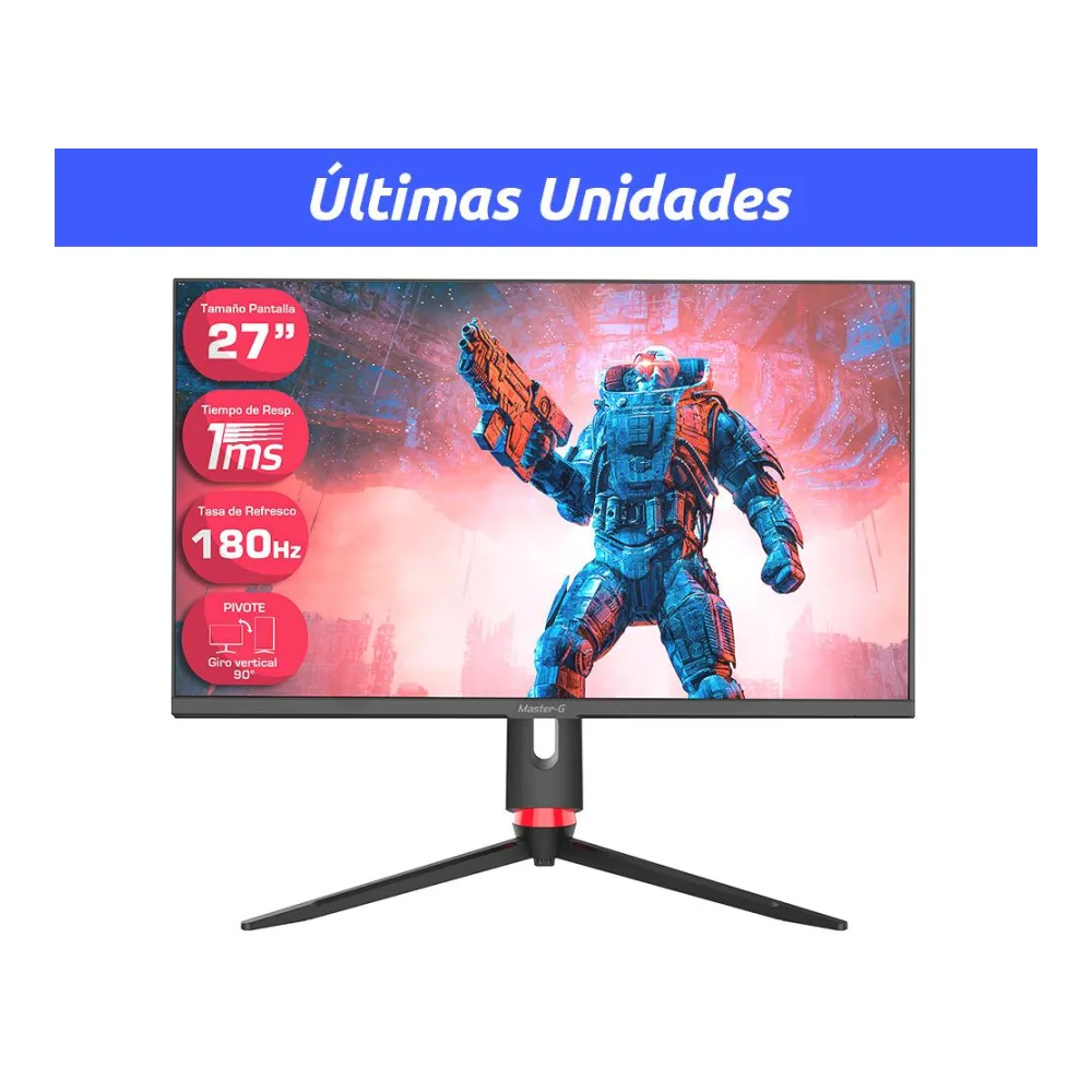 Monitor Gamer Master-g 27", Fhd, 180HZ, 1MS, Freesync, Hdr, MGMG2740