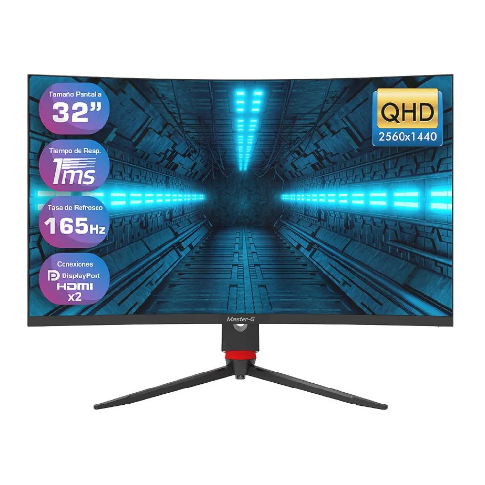 Monitor Gamer Master-g 32", Curvo, Qhd, 180HZ, 1MS, MGMG3240CQ