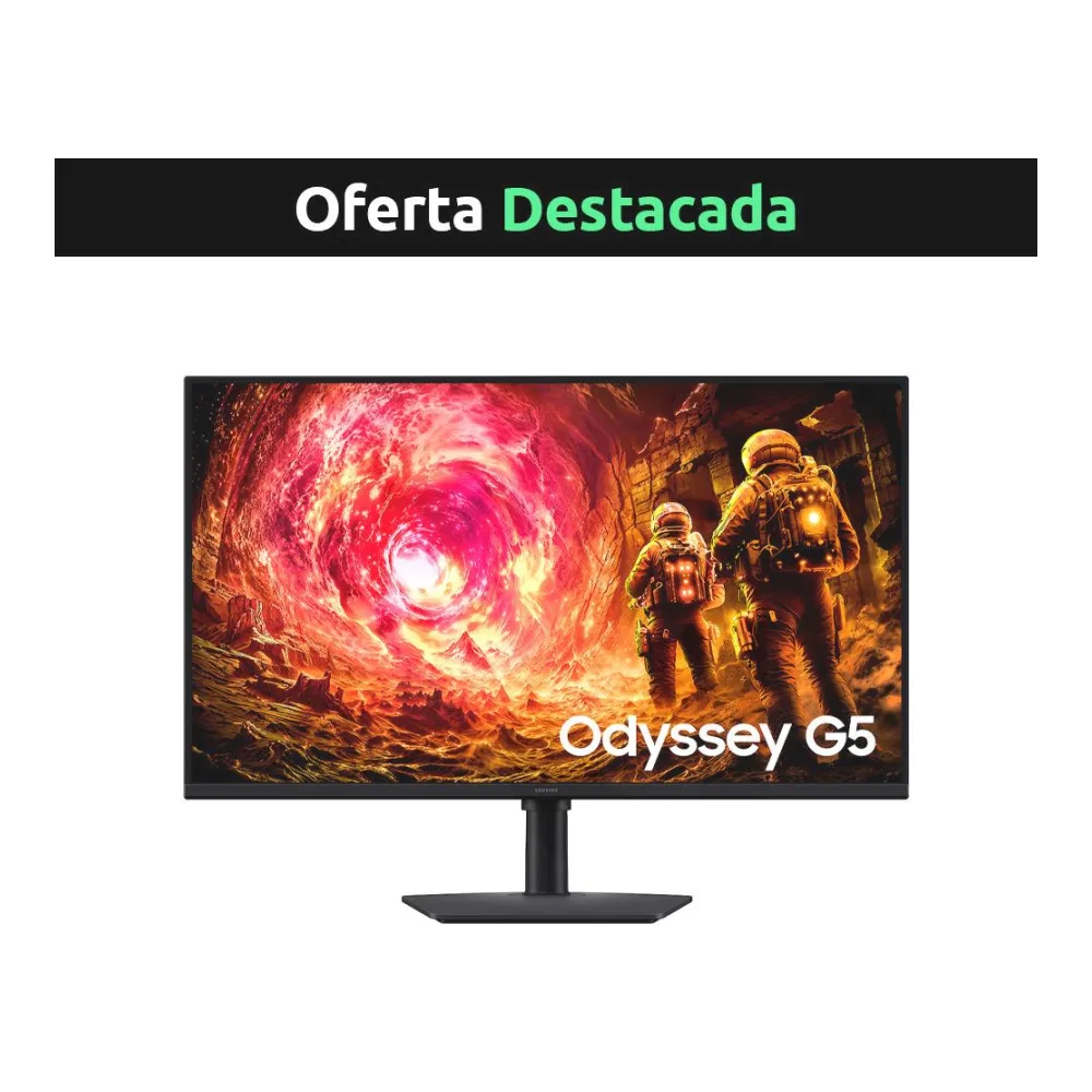 Monitor Gamer Samsung 32", Qhd, 180HZ, Ips, 1MS, HDR10, Freesync, Odyssey G5 LS32FG500ELXZS