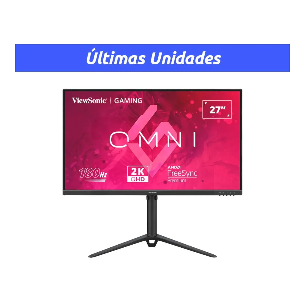 Monitor Gamer Viewsonic, 27", Qhd, 180HZ, Fast Ips, 0.5MS, Freesync Premium, VX2728J-2K