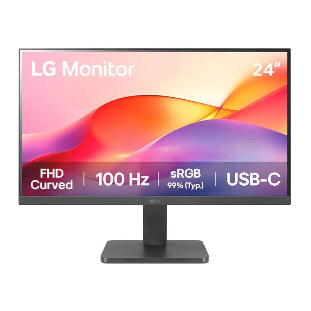 Monitor LG Curvo 24", Fhd, 100HZ, 5MS, Usb-c, 24U421A-B