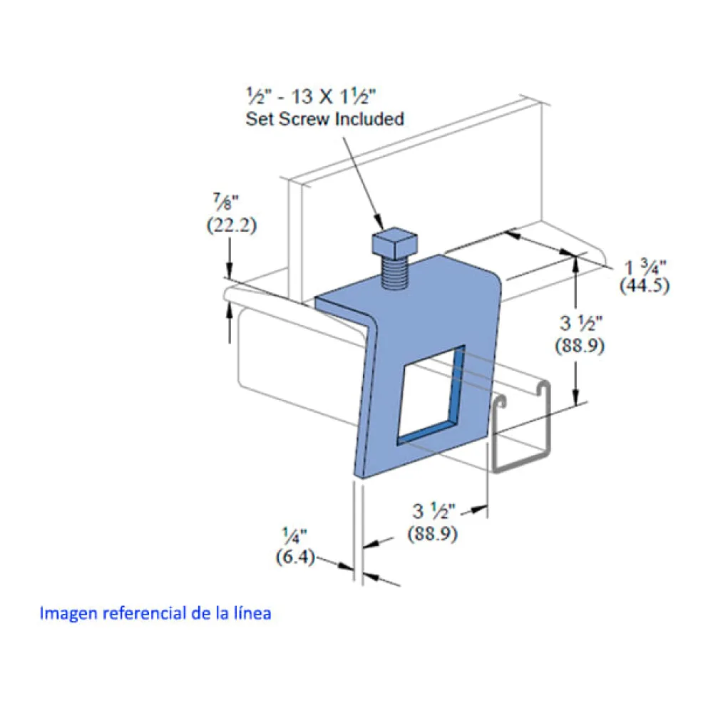 Mordaza Perfil/viga Inox P1796S Ss 339913636 Unistrut
