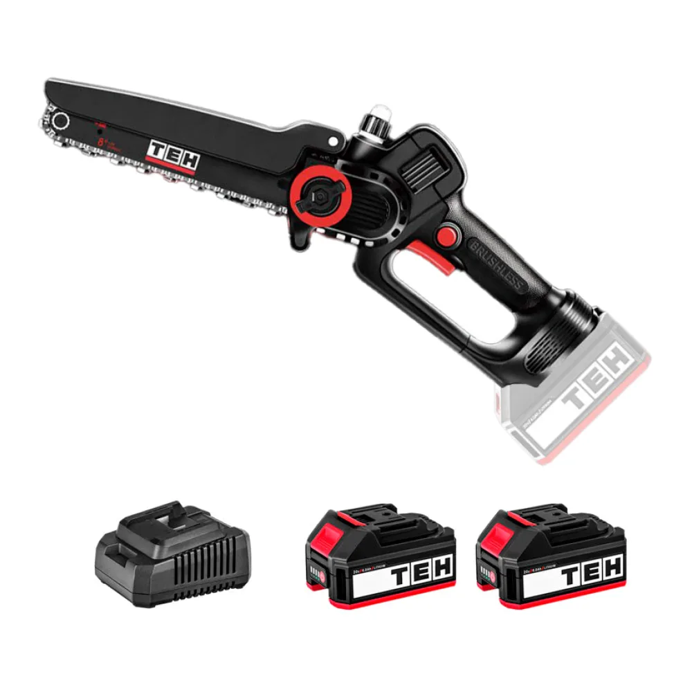 Moto Sierra Mini Inalámbrica + 2 Baterías + Cargador Tehtools
