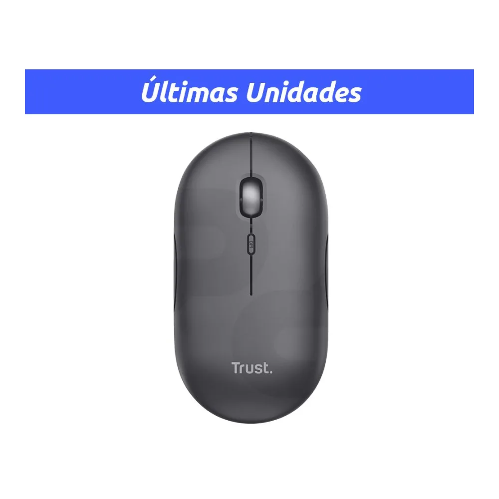 Mouse Inalámbrico Recargable Puck - Negro Trust
