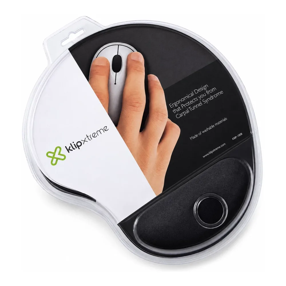 Mouse Pad Klip Xtreme KMP-100B Gel Ergonómico Negro