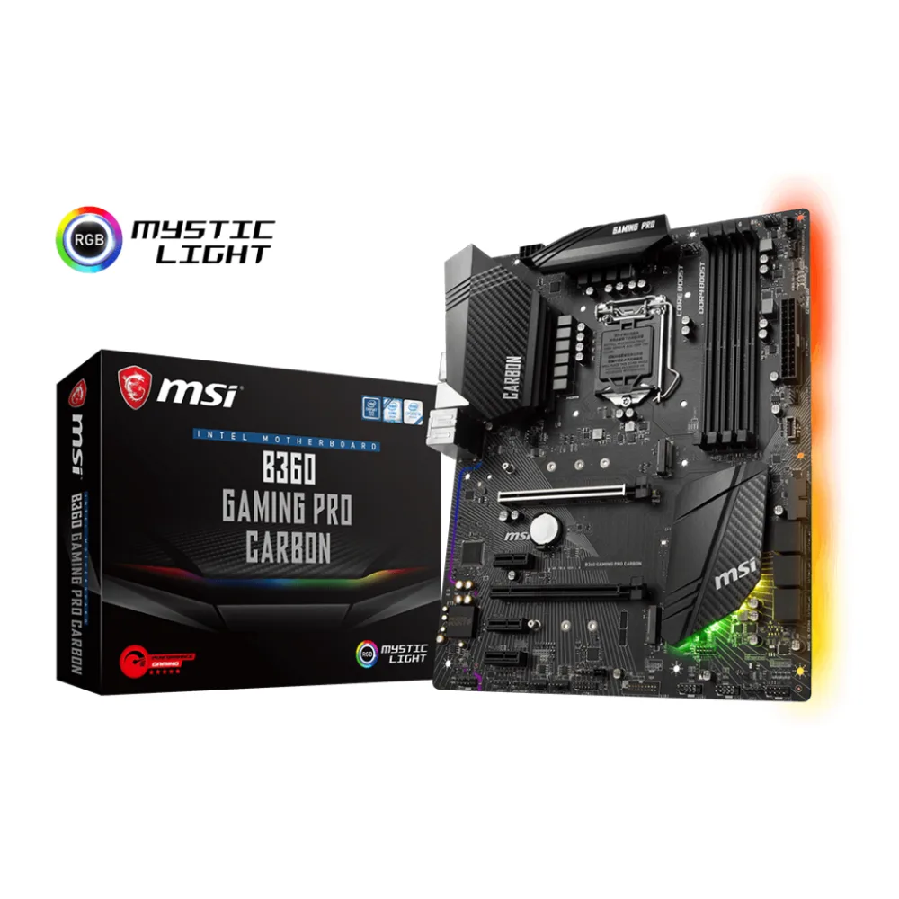 Msi Placa Madre Intel B360 Gaming Pro Carbon (1151-V2)