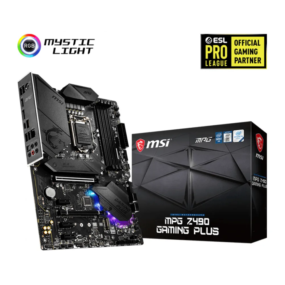 Msi Tarjeta Madre Intel Gaming Plus Z490 LGA1200 MPGZ490GAMINGPLUS