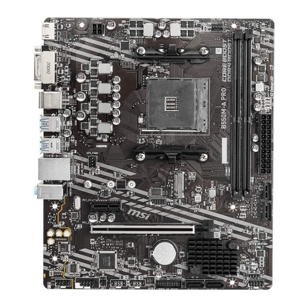 Msi Tarjeta Madre Pro Series AM4 DDR4 2133/4600MHZ B550M-A Pro