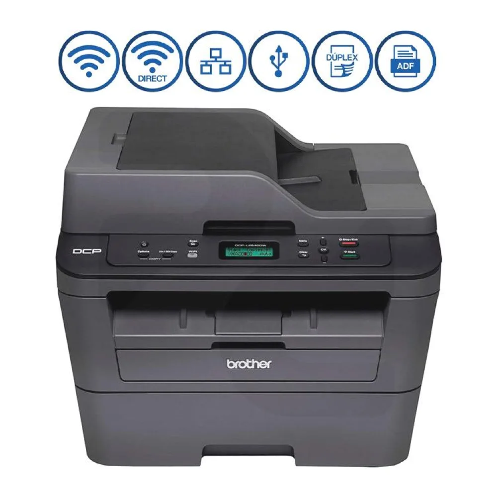 Multifuncional Láser Blanco y Negro DCP-L2540DW Wifi-direct / Ethernet / Dúplex / Adf Brother