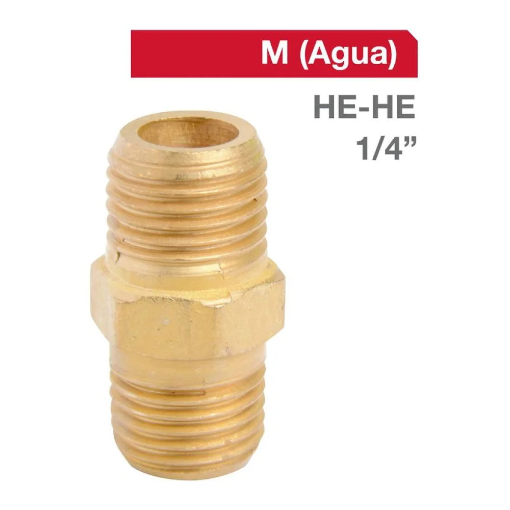Niple Bronce He/he 1/4" 1U Grifesa