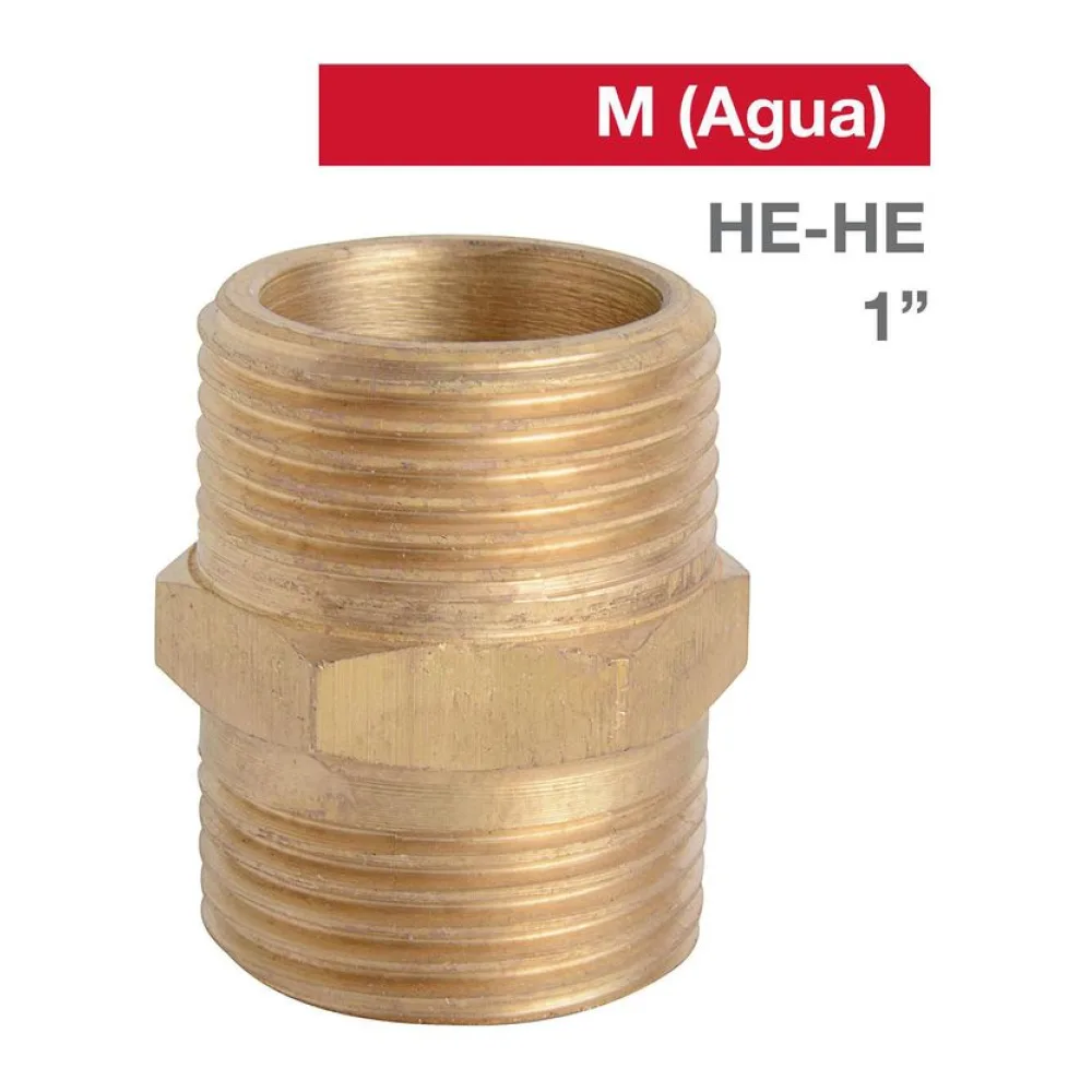 Niple Bronce He/he 1" X 1" 1U Tap