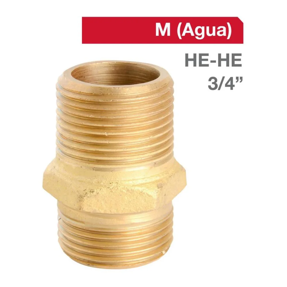 Niple Bronce He/he 3/4" 1U Grifesa