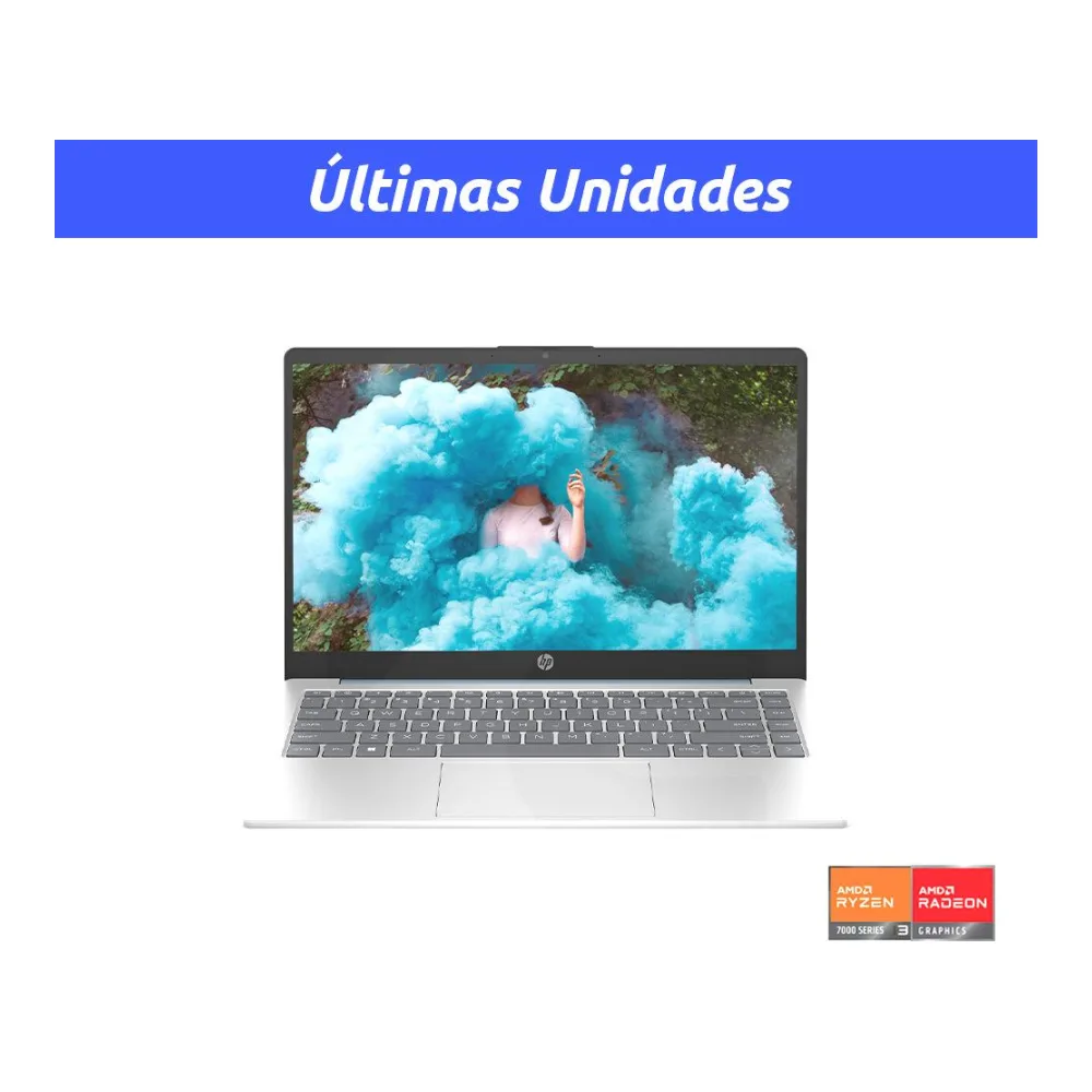 Notebook 14-EM0001LA Amd Ryzen 3-7320U 14.0" Fhd 8GB 256GB Ssd Windows 11 Home Azul Claro Luna 7Y472LA HP