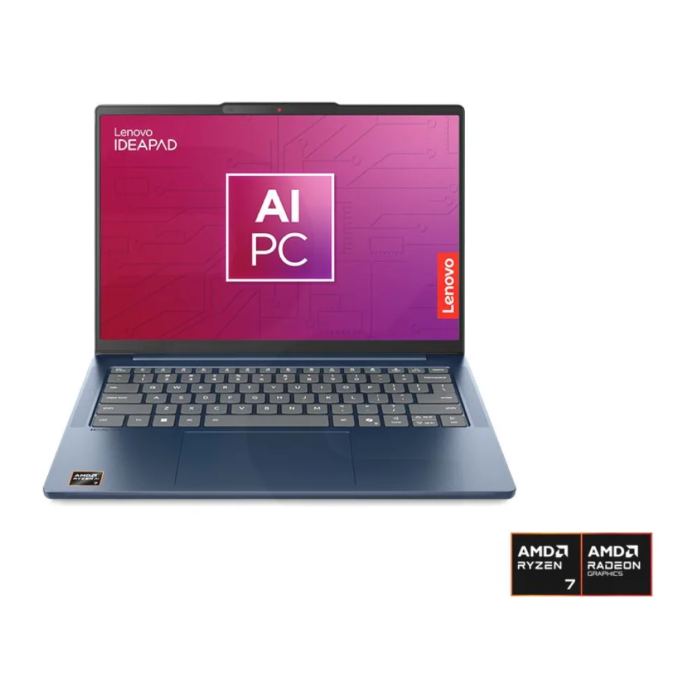 Notebook Ai Pc Ideapad Slim 5 Amd Ryzen Ai 7 350 14" Oled 24GB 512GB Ssd Windows 11 Home Azul 83HX00ADCL Lenovo