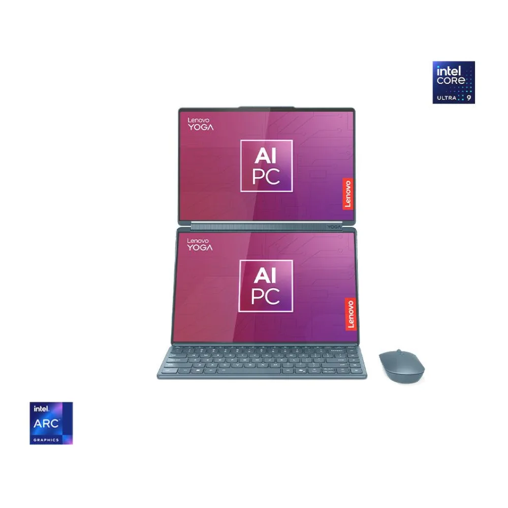 Notebook Ai Pc Yoga Book 9I Intel Core Ultra 9-285H 14" Oled 120HZ Touch 32GB 1TB Windows 11 Home Azul 83KJ001CCL Lenovo