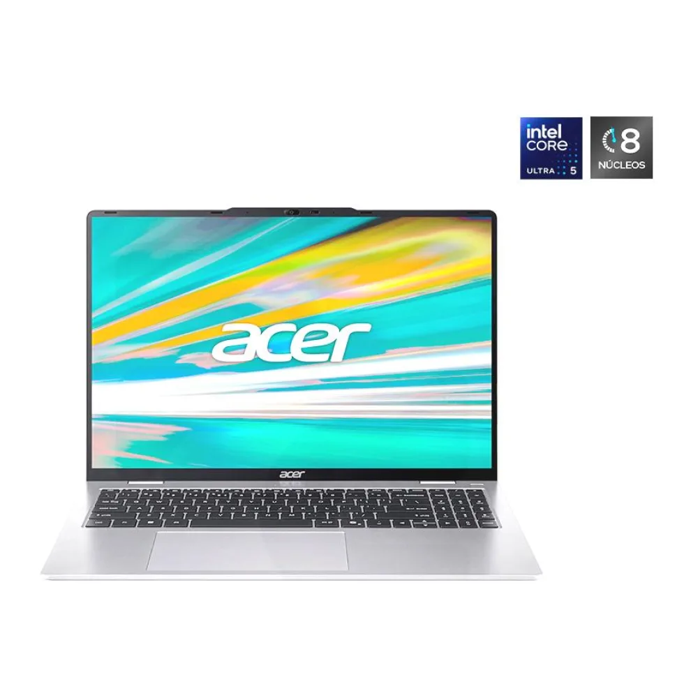 Notebook Aspire Lite Intel Core Ultra 5-115U 16" 60HZ Wuxga 16GB 512GB Windows 11 Home Plata NX.J8AAL.001 Acer