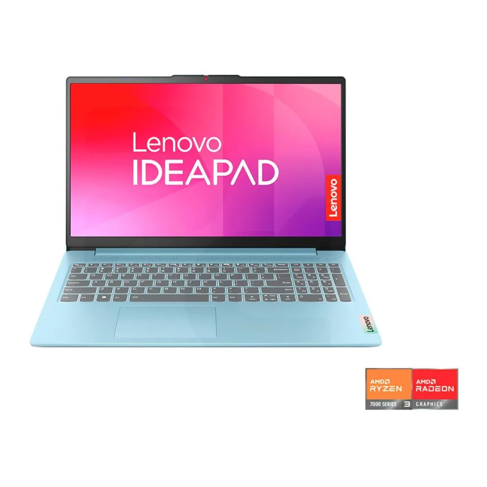 Notebook Ideapad Slim 3 Amd Ryzen 3 7320U 15.6" Fhd 8GB 512GB Ssd Windows 11 Home Frost Blue Lenovo
