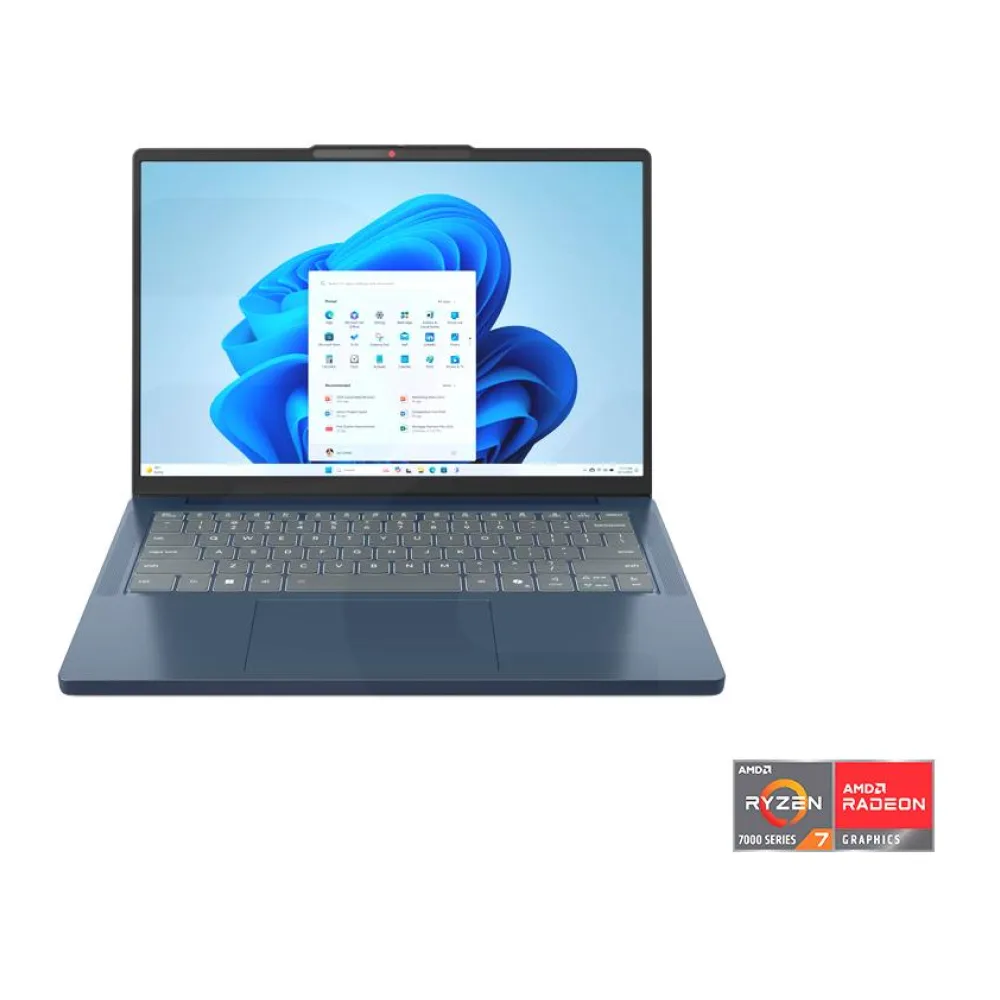 Notebook Ideapad Slim 3 G10 Amd Ryzen 7-7735HS 14" 60HZ 16GB 512GB Ssd Windows 11 Home Cosmic Blue 83K60058CL Lenovo
