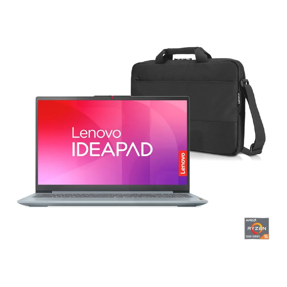 Notebook Ideapad Slim 3 Gen 8 Amd Ryzen 5-7520U 15.6" Fhd 60HZ 8GB 512GB Ssd Windows 11 Gris 82XQ00LWCL + Bolso Lenovo