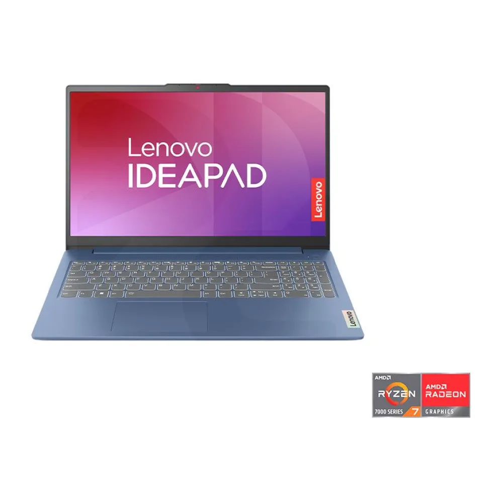 Notebook Ideapad Slim 3 Gen 8 Amd Ryzen 7-5825U 15.6" Fhd 60HZ 16GB 512GB Windows 11 Home Azul 82XM00M4CL Lenovo