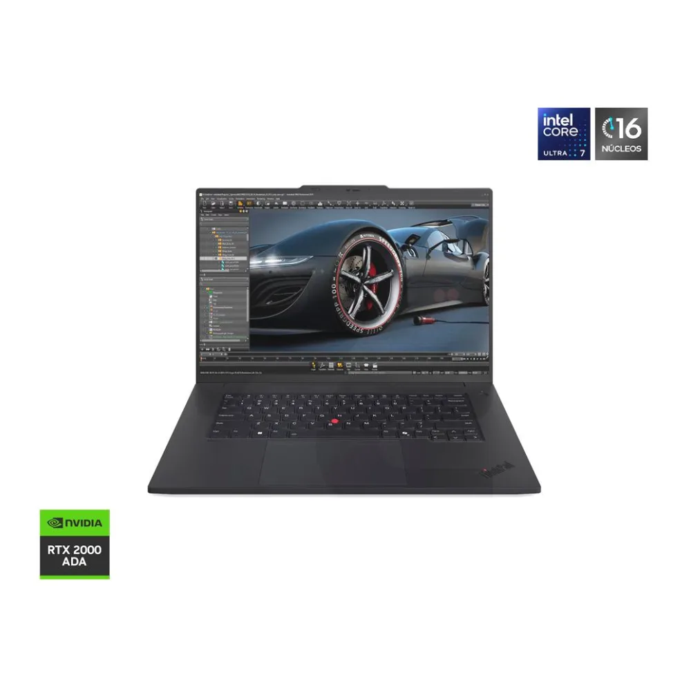Notebook Workstation P1 GEN7 Intel Ultra 7 155H 16" 32GB Ram 1TB Ssd Nvidia Rtx 2000 8GB Windows 11 Pro Lenovo